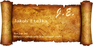 Jakob Etelka névjegykártya
